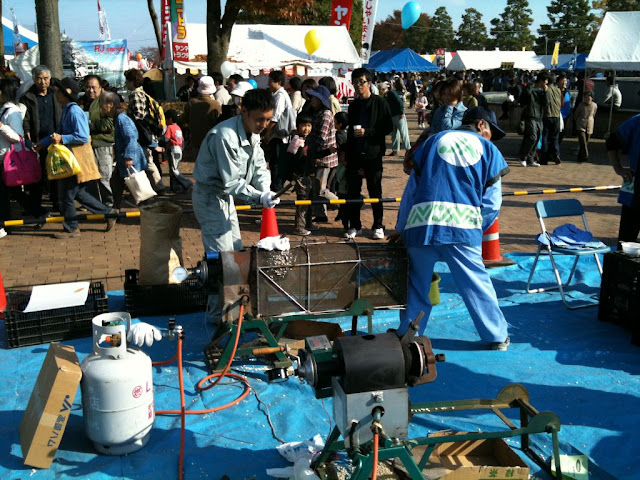 産業祭ポン菓子作り