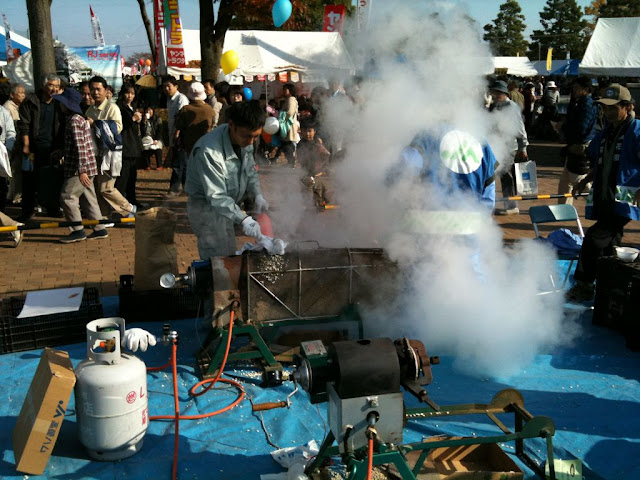 産業祭ポン菓子作り